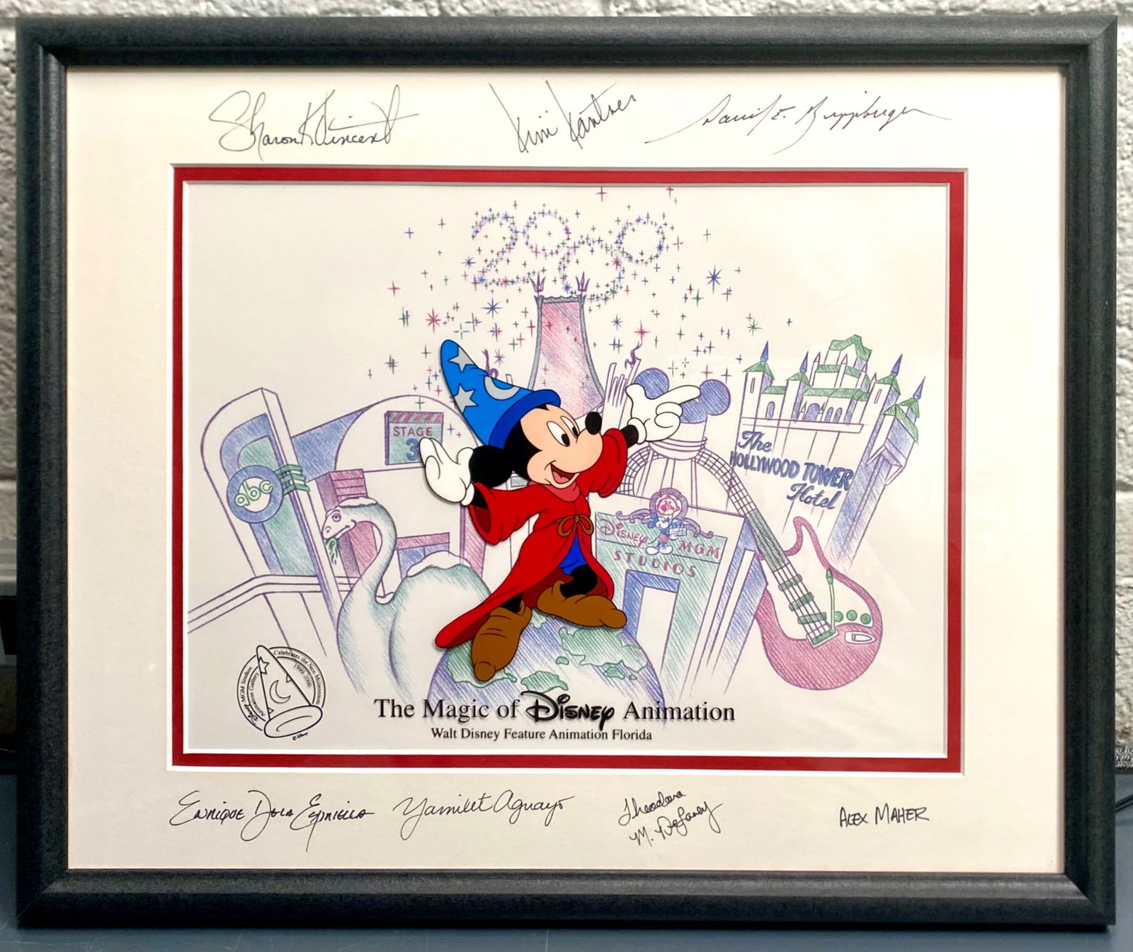Framed Disney Animation Artwork Signed by Artists (1 of 12)