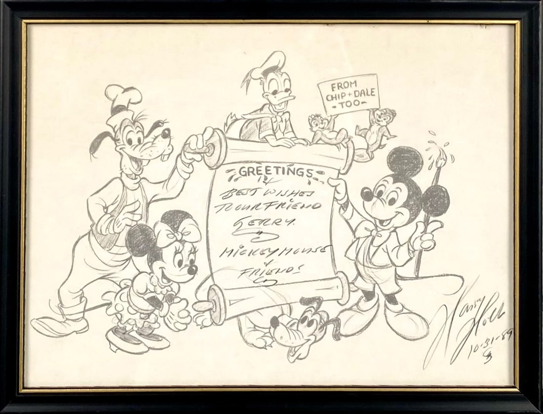 Signed Illustration by Disney Artist Harry Holt (1 of 8)