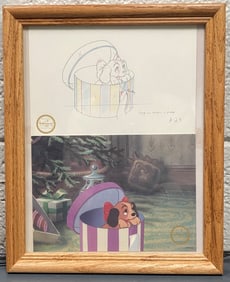 Disney Collectors Society Lady Lithograph and Animation Drawing