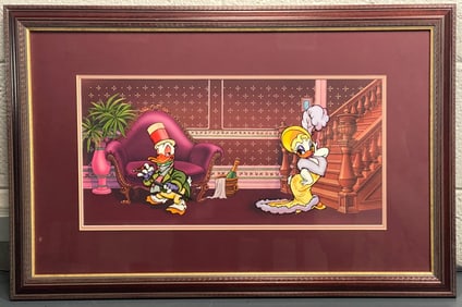 Framed Disney Animation Artwork Donald and Daisy Duck