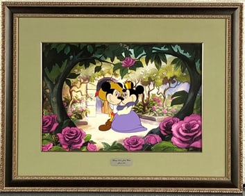 Disney Hand-Painted Limited Edition Cel Mickey and Minnie Mouse