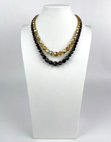 Vintage Double Strand Crystal Necklace