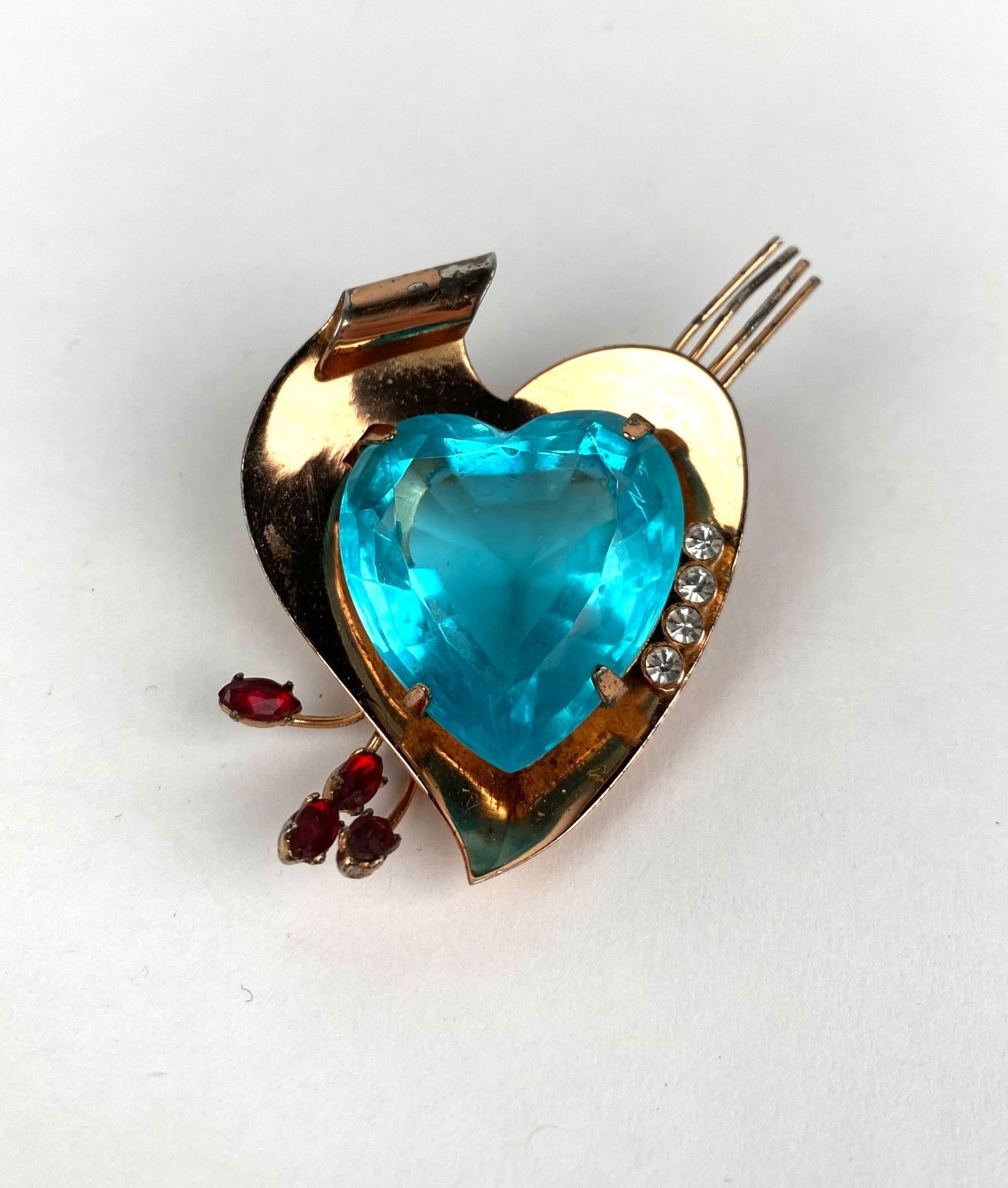 Coro Sterling Silver Heart Brooch (1 of 8)