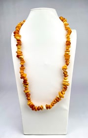 Baltic Butterscotch Amber Nugget Necklace