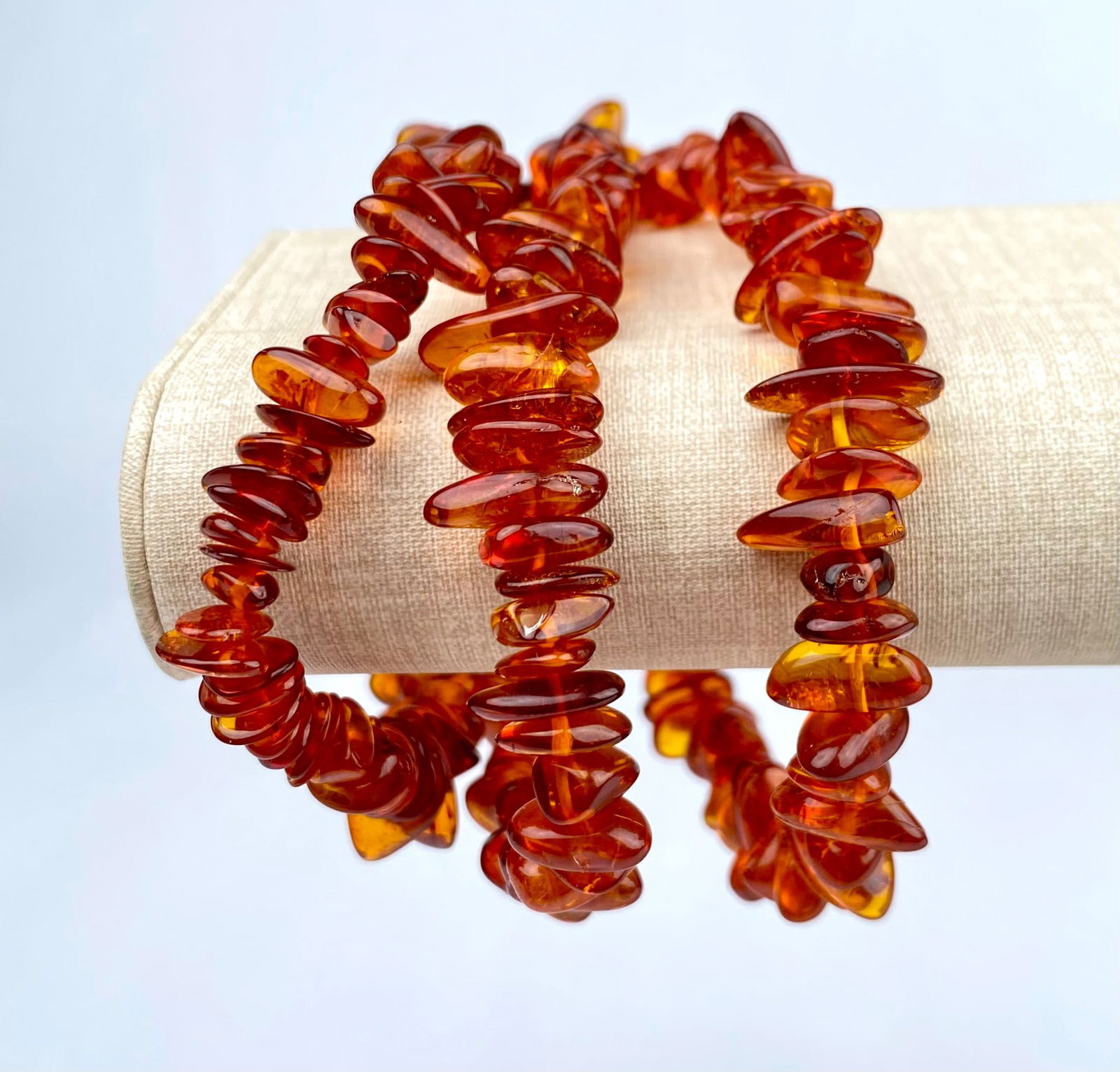 Amber Bead Triple Strand Bracelet (1 of 8)