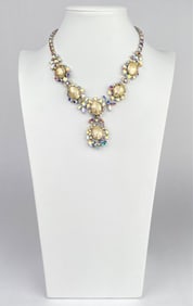 WEISS Necklace Featuring Aurora Borealis Crystals