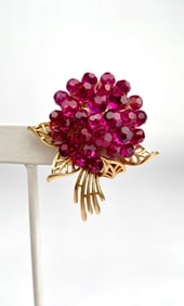 Trifari Fuchsia Bouquet Brooch