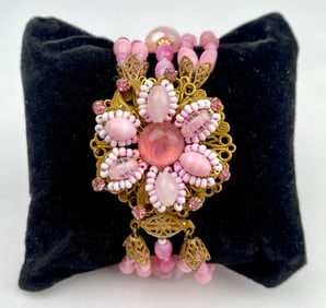 Original by Robert 5 Strand Pink Beaded Bracelet