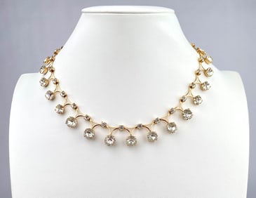 Mid Century Rhinestone Necklace