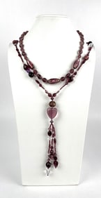 Sunya Currie Venetian Glass Jewelry Collection Two Necklaces
