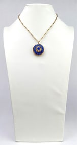 Signed Vintage Coro Spinner Pendant Necklace