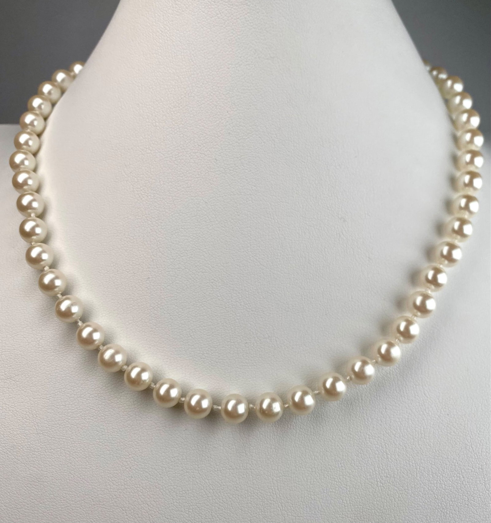 Strand of Pearls with Fishhook Clasp (1 of 10)