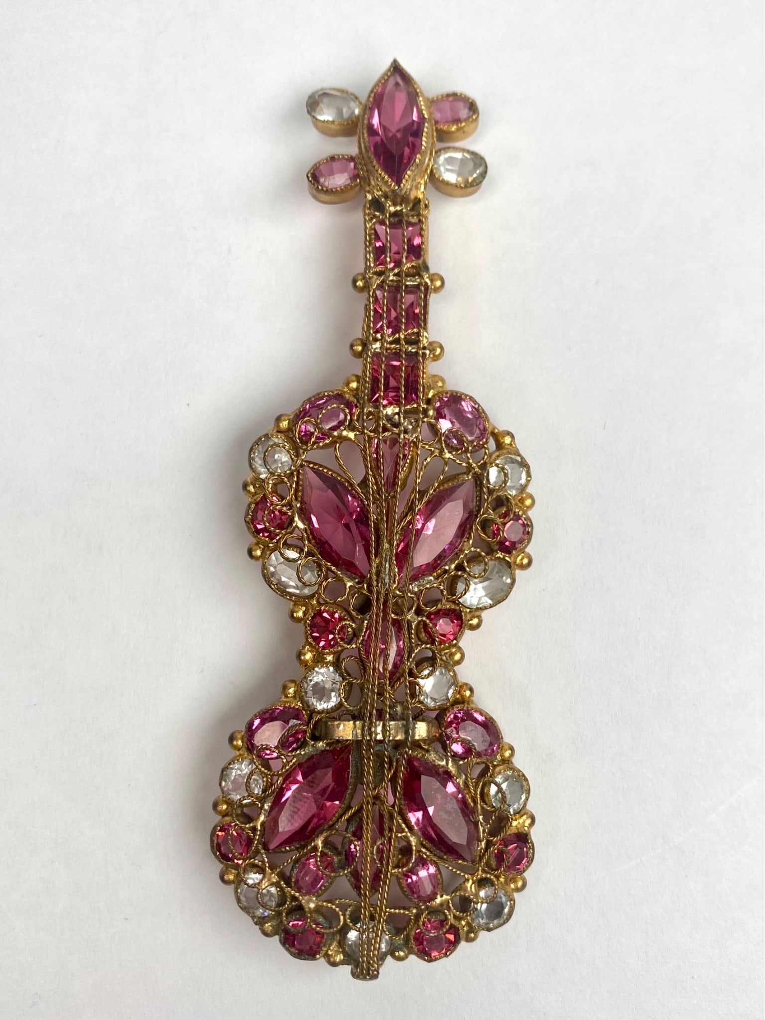 Original by Robert Rhinestone Violin Brooch (1 of 12)