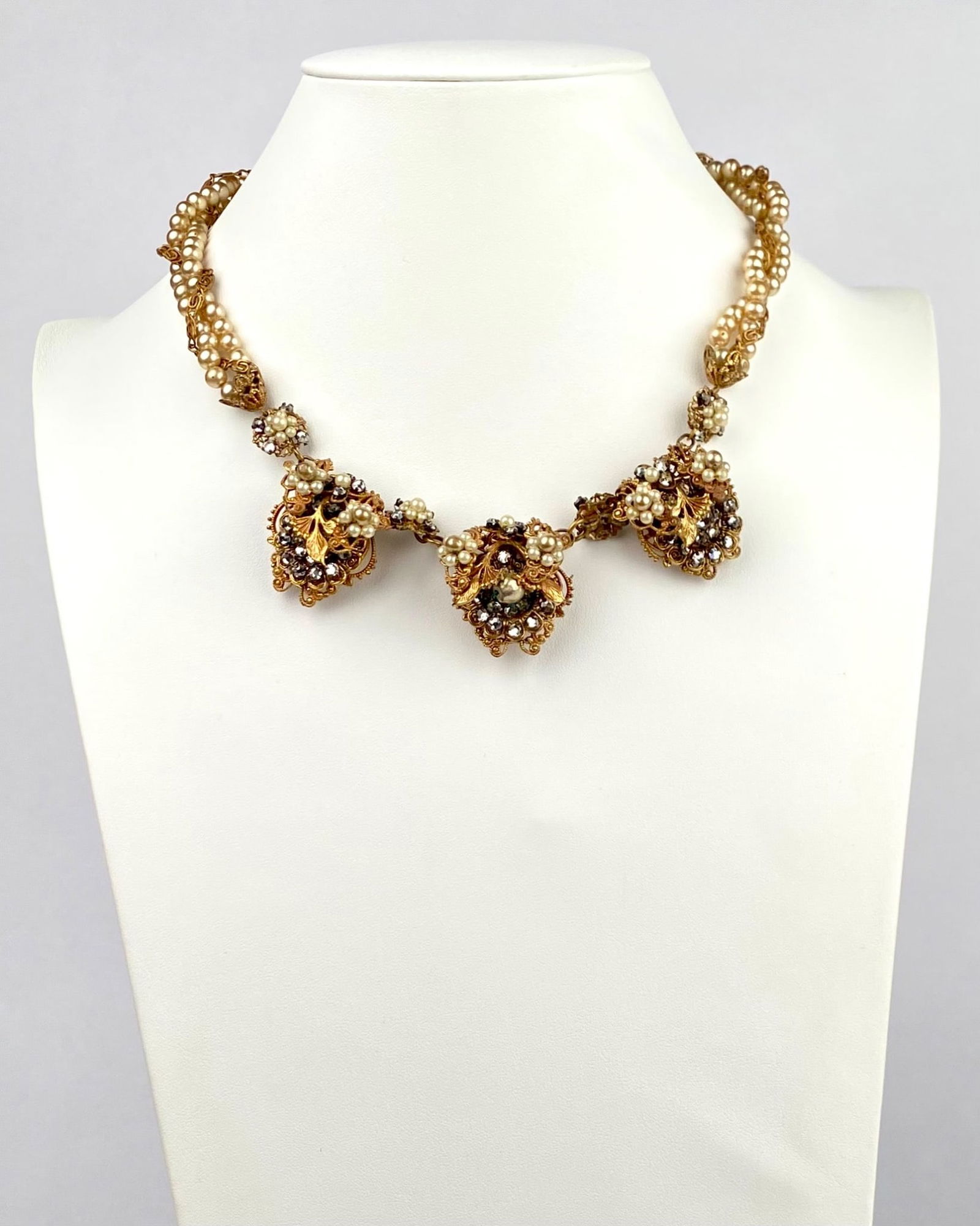 Mid Century Original by Robert Pearl and Rhinestone Necklace (1 of 12)