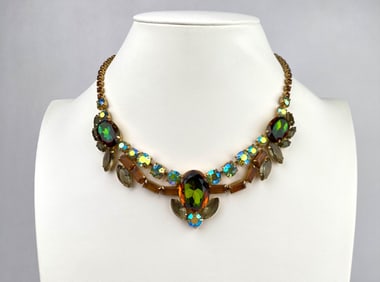 Juliana (DeLizza & Elster) Bib Necklace with Rhinestones