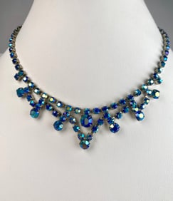 Juliana Aurora Borealis Rhinestone Necklace with Drop Design