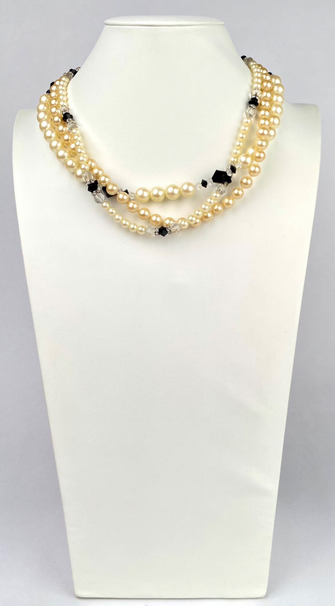 Art Deco Givenchy Multi Strand Faux Pearl Necklace (1 of 9)