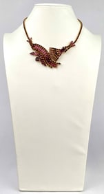 Juliana by DeLizza & Elster Amethyst Rhinestone Necklace