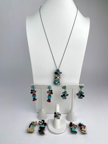 Zuni Inlay Disney Character Jewelry Lot (Signed)