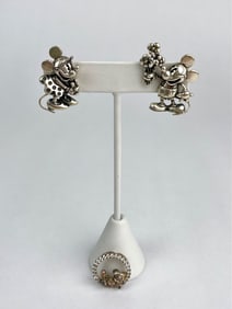 Sterling Silver Disney Accessories Featuring Mickey and Minnie Mouse