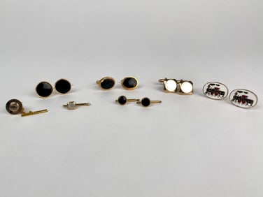 Vintage Men’s Cufflinks and Tie Tack Lot