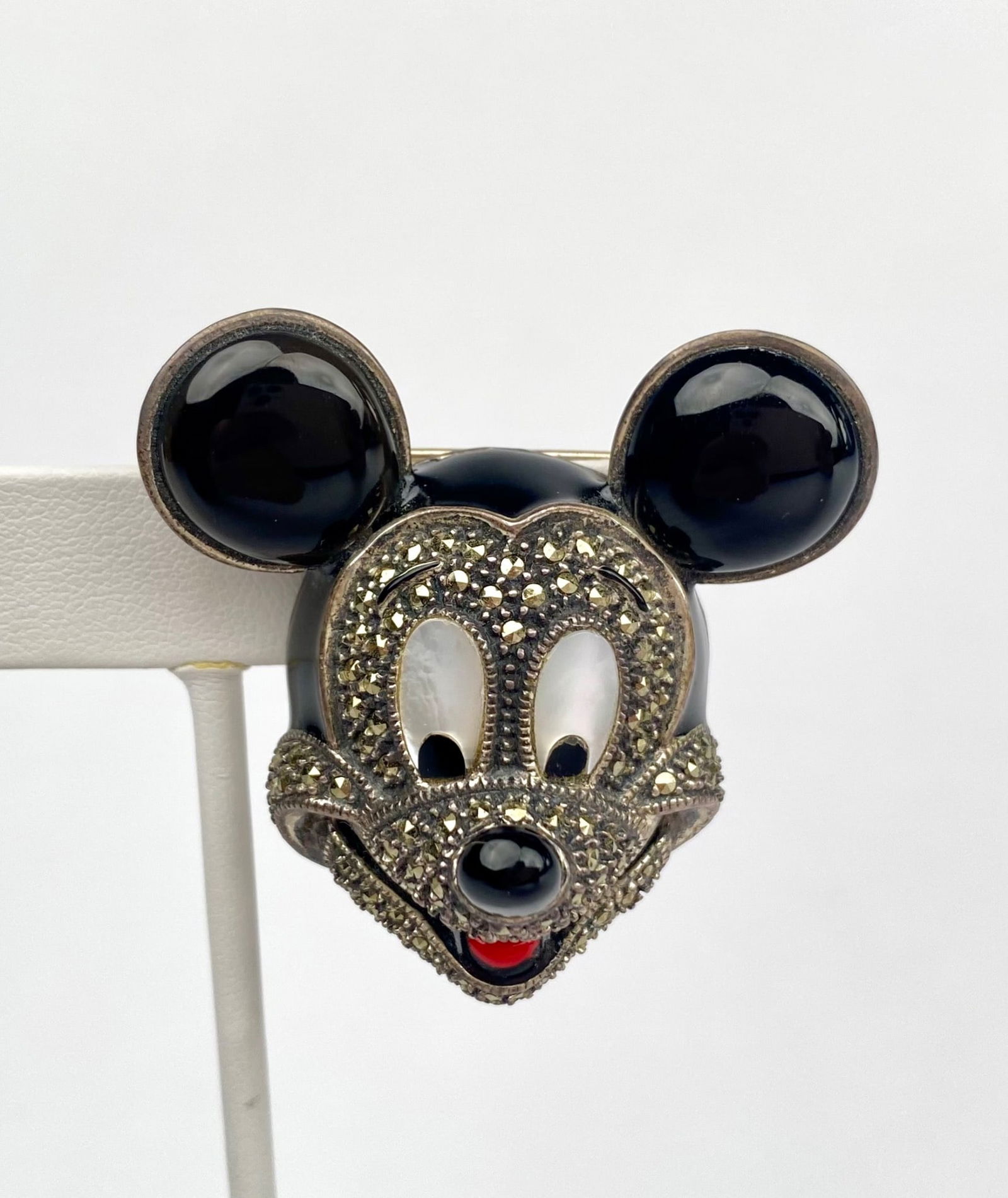 Judith Jack Sterling Silver Mickey Mouse Brooch with Rhinestones (1 of 11)