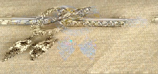 Mid Century Marcel Boucher Rhinestone Heart Brooch