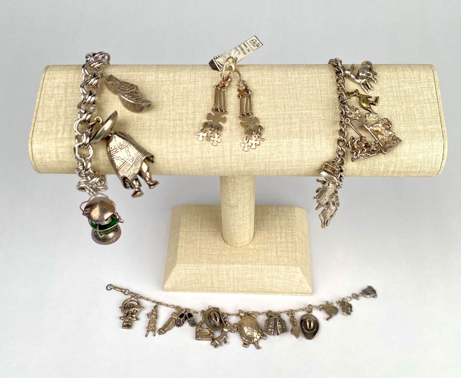 Assorted Sterling Silver Charm Bracelets and Earrings (1 of 12)