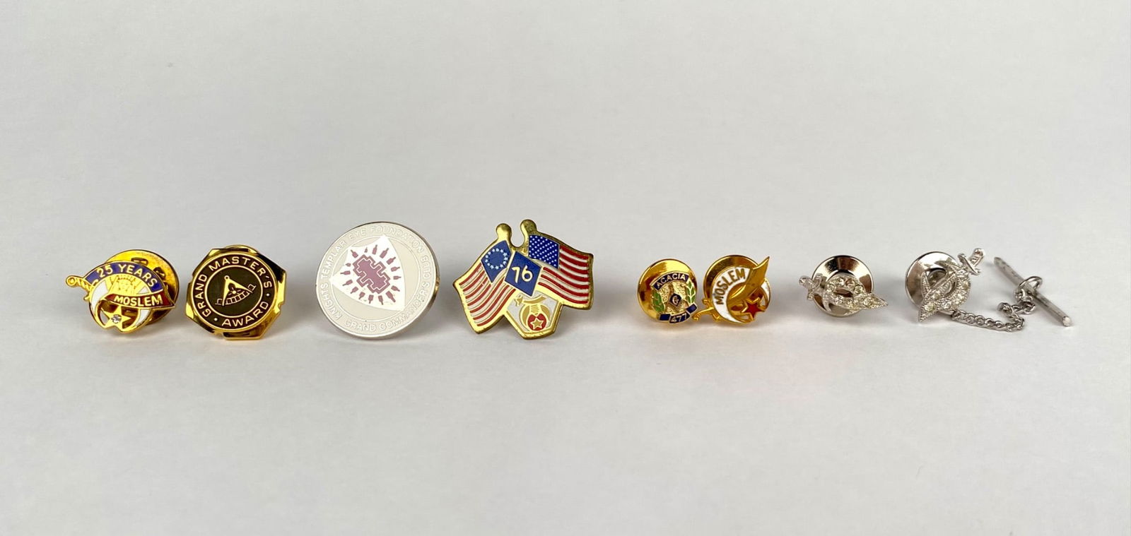 Collection of Masonic and Fraternal Organization Pins (1 of 8)