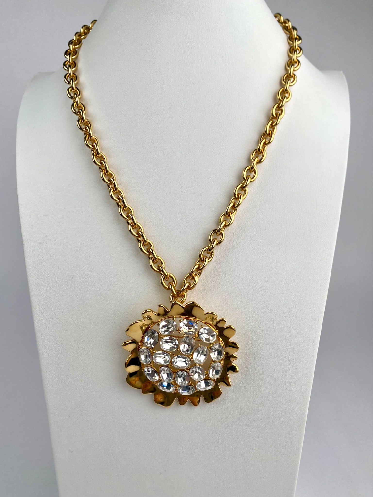Kenneth Jay Lane Necklace with Sunburst Crystal Pendant (1 of 11)