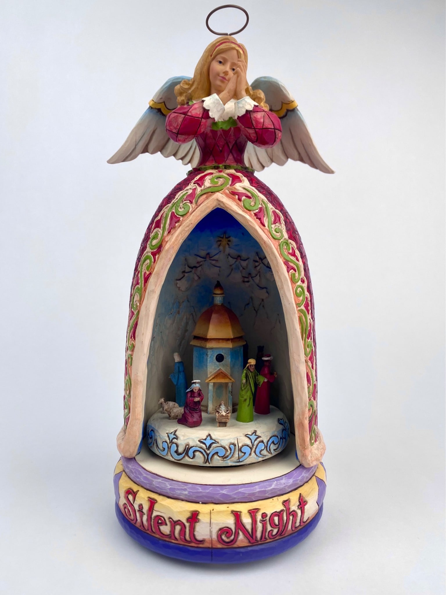 Jim Shore Silent Night Angel with Revolving Nativity Scene (1 of 12)