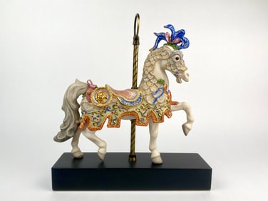 Cybis Charger Bisque Porcelain Carousel Horse (1984)
