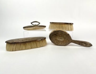 Antique Sterling Silver Vanity Brush Set