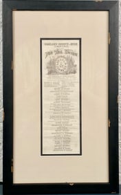 Framed Civil War Era Union Broadside for Oakland County, Michigan