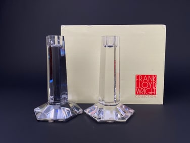 Miller Rogaska Frank Lloyd Wright Candle Holders (Original Box)