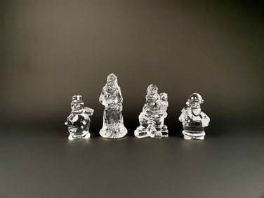 Waterford and Baccarat Crystal Holiday Figurines (Original Boxes)