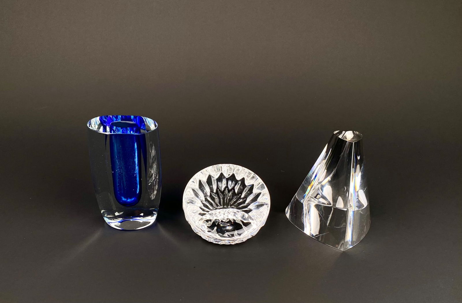 Collection of Three Crystal Art Glass Sculptures (1 of 12)