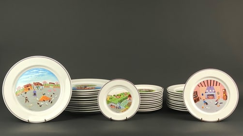 Set of 35 Villeroy & Boch 'Design Naif' Dinnerware