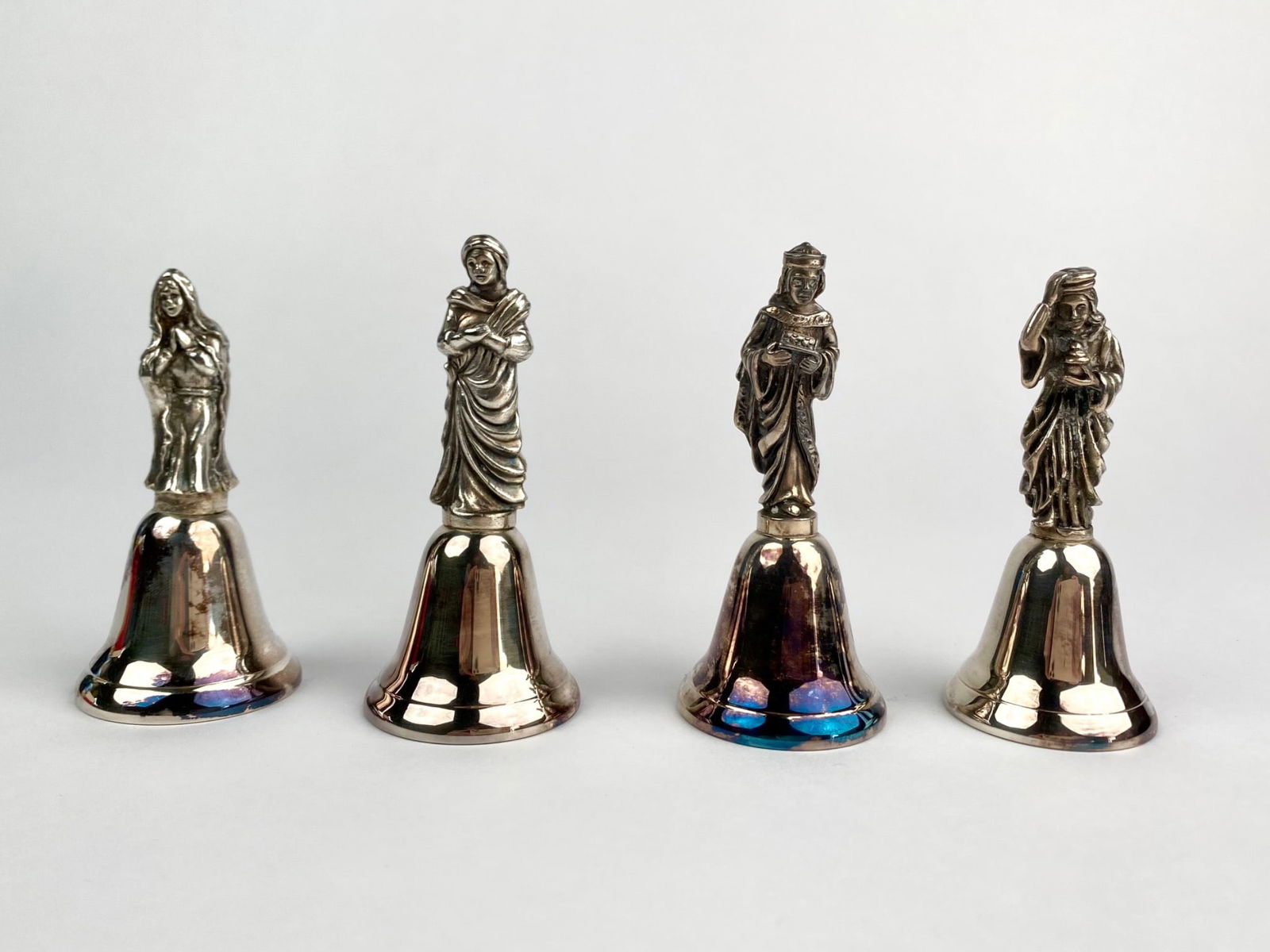 Reed & Barton Sterling Silver Nativity Bells Set of 4 (Original Boxes) (1 of 12)