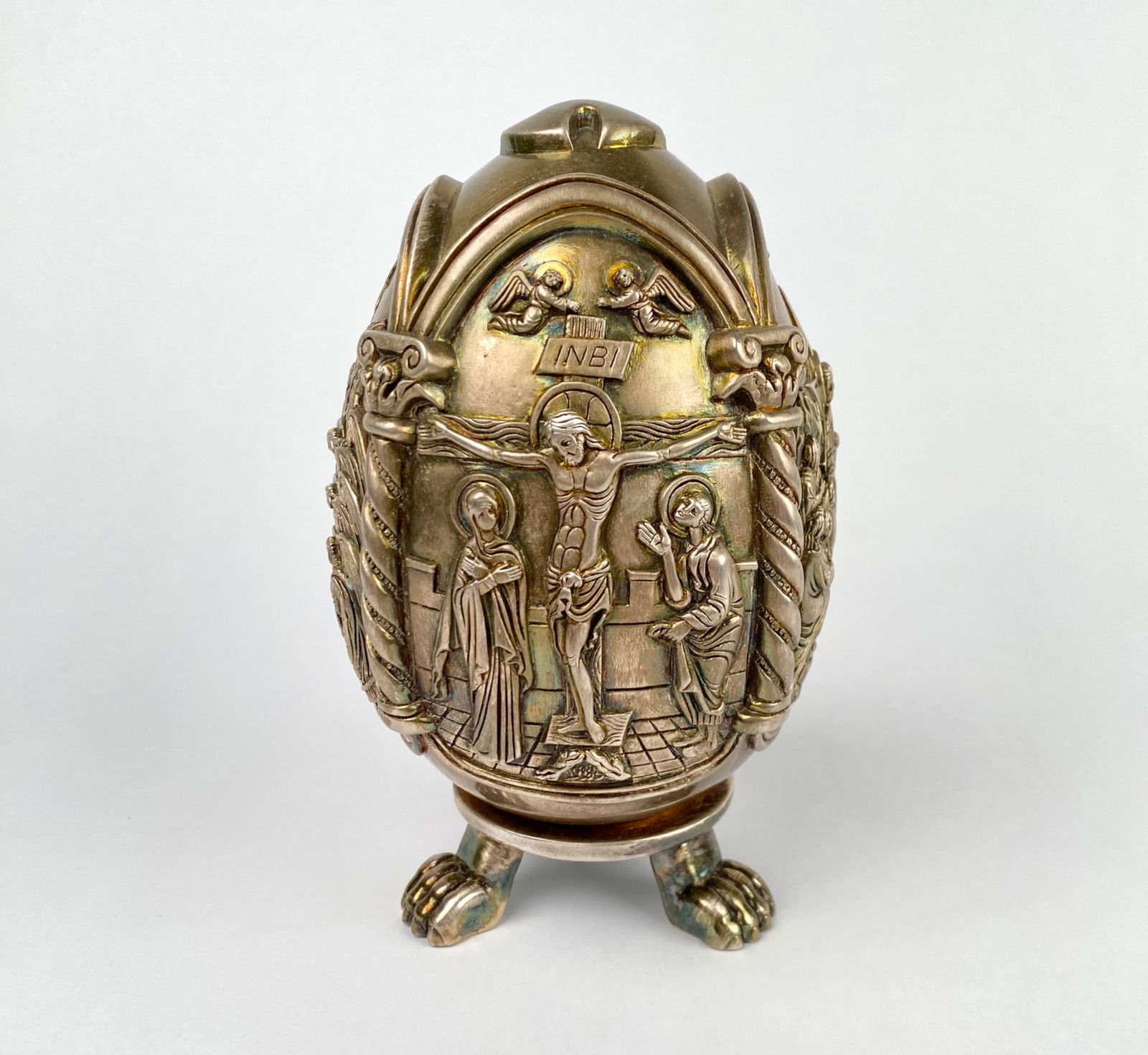 Silver Greek Orthodox Resurrection Egg Icon (Made in Greece) (1 of 12)
