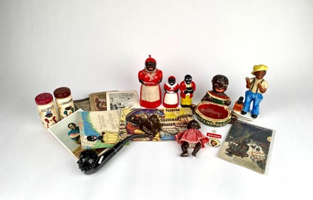Lot of Black Americana Ephemera and Figurines