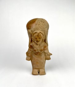 Pre Columbian Style Terracotta Female Effigy Whistle Figure