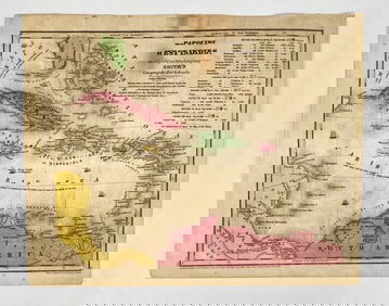 1848 Map of the West Indies (John Paine for Smiths Geography)