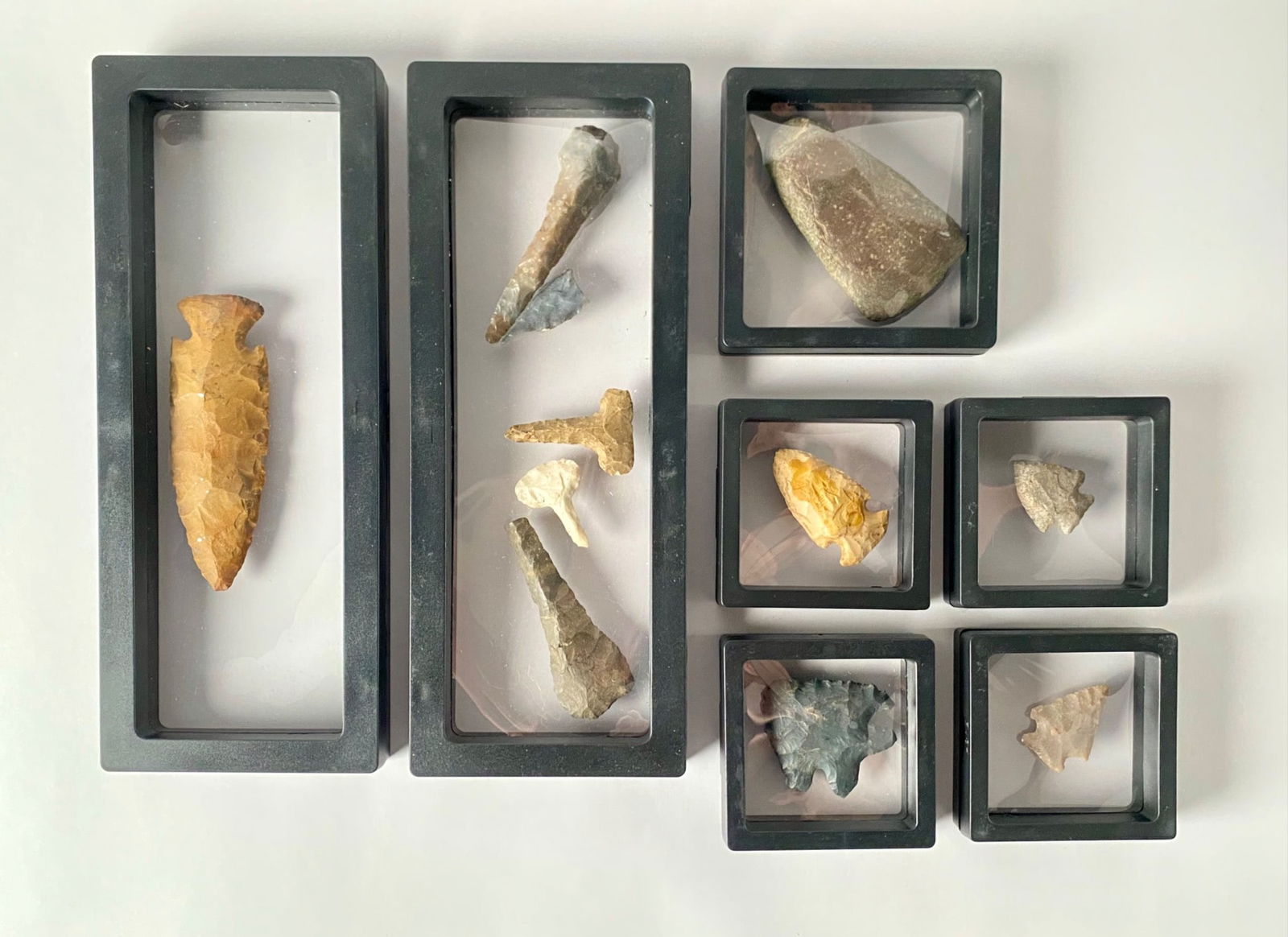 Arrowheads and Stone Tools in Display Cases (1 of 8)