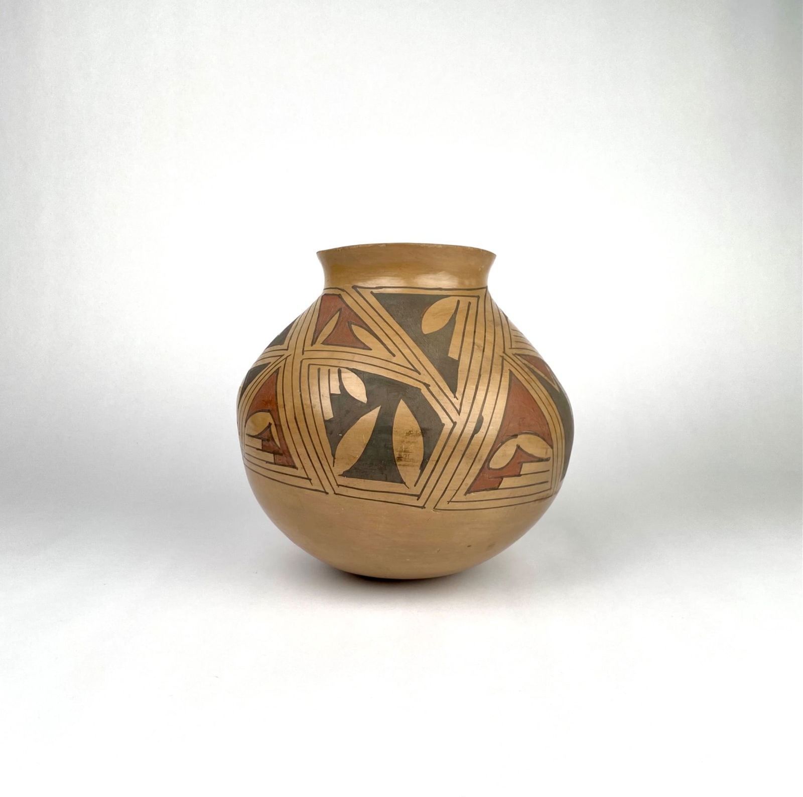 Signed Polychrome Pueblo Pottery Jar by Benito Ortiz (1 of 12)