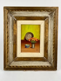 Framed Still Life Oil Painting Signed by W. Weley
