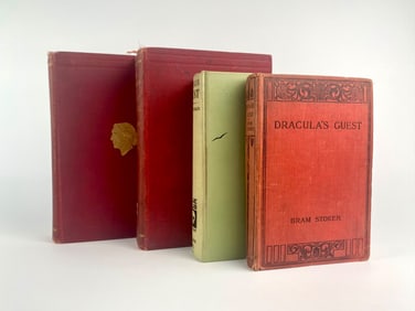 Set of Four Bram Stoker Books, Including Personal Reminiscences of Henry Irving and Draculas Guest