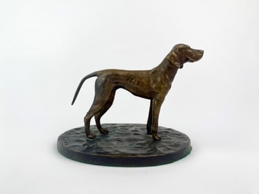 Carl Kauba Bronze Pointer Dog Sculpture