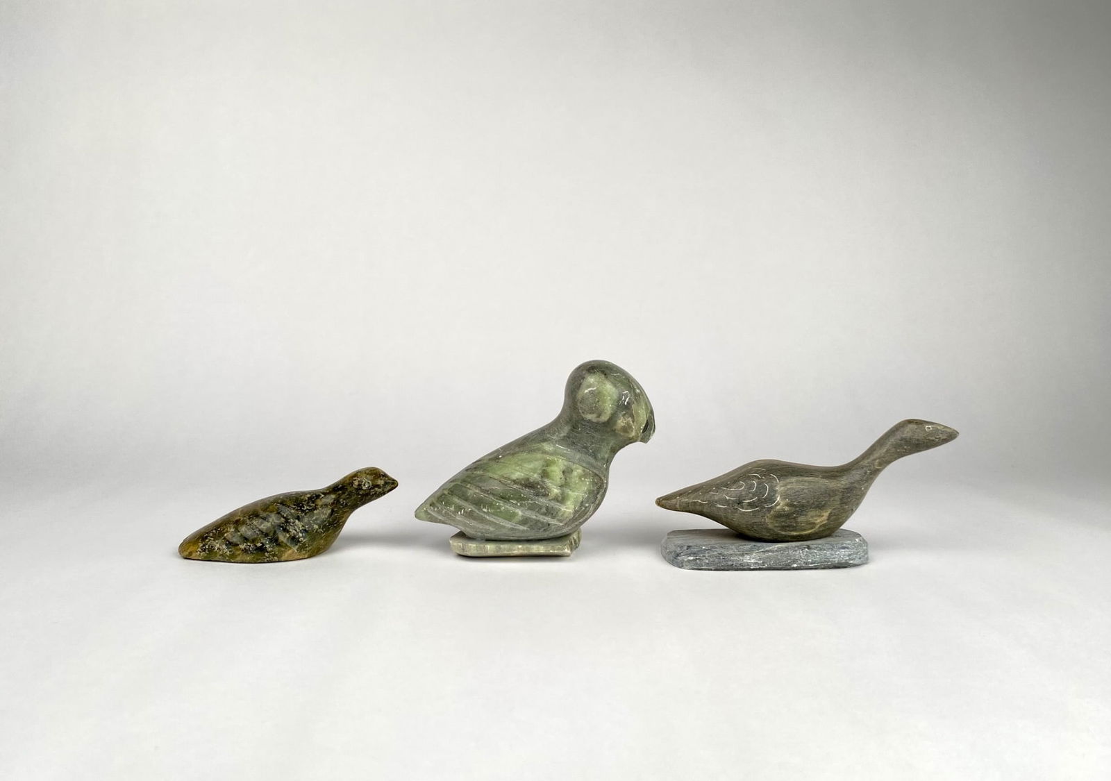 Three Soapstone Bird Carvings from Canada (1 of 12)