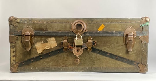 World War II Military Transport Trunk with Original Markings